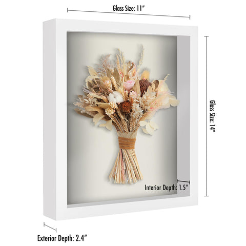 Americanflat shadow box side view showing deep display depth for keepsakes.