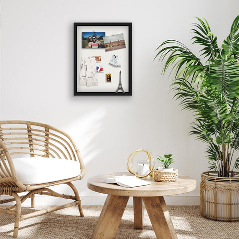 Americanflat shadowbox black MDF frame complements any room and style.