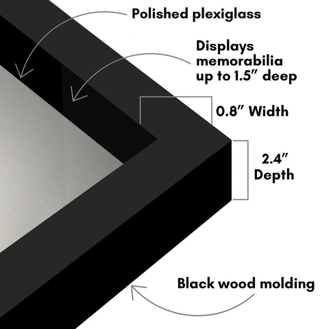 Americanflat shadowbox soft felt back protects delicate items while you arrange treasures.