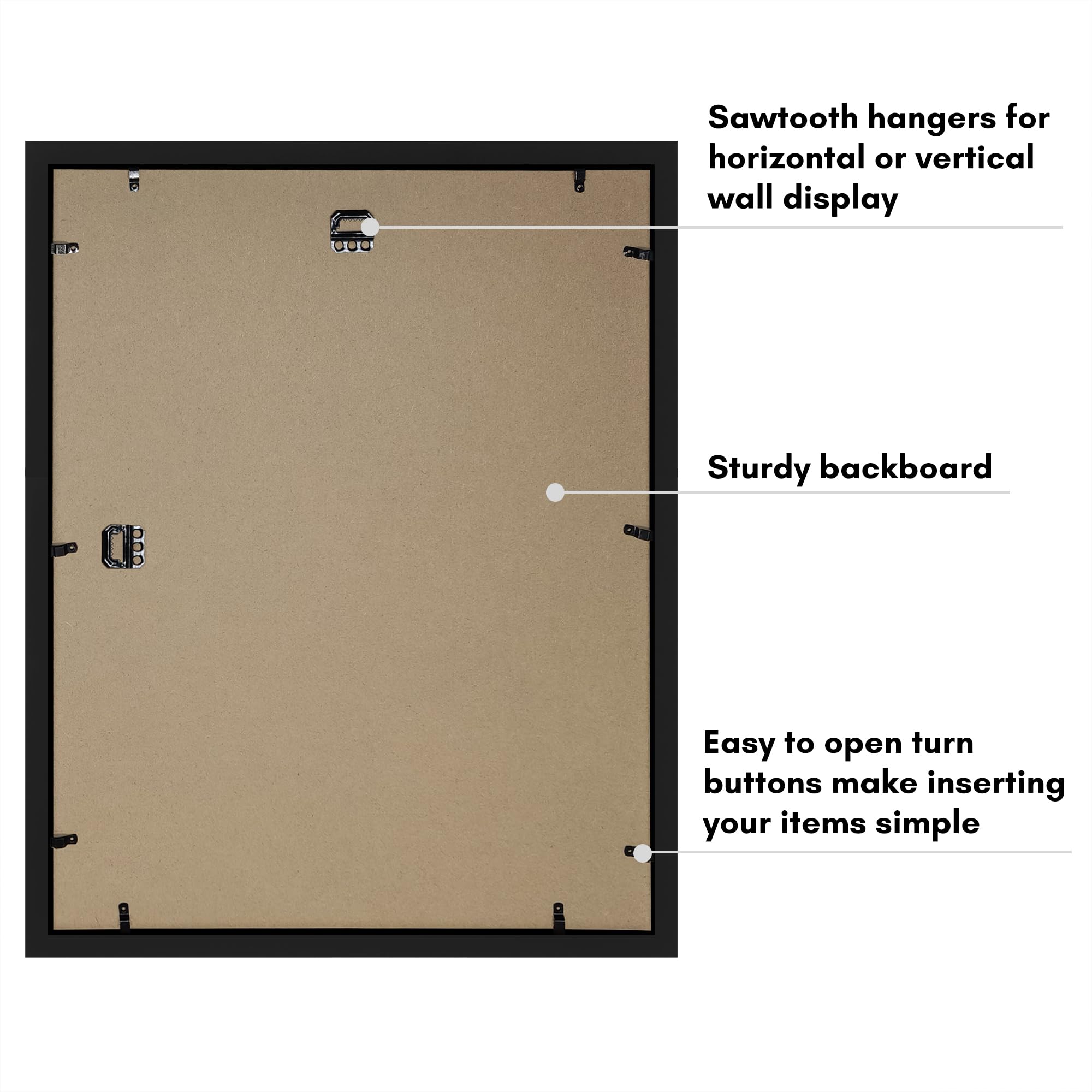 Americanflat shadowbox 2.4-inch exterior depth supports tabletop setups.