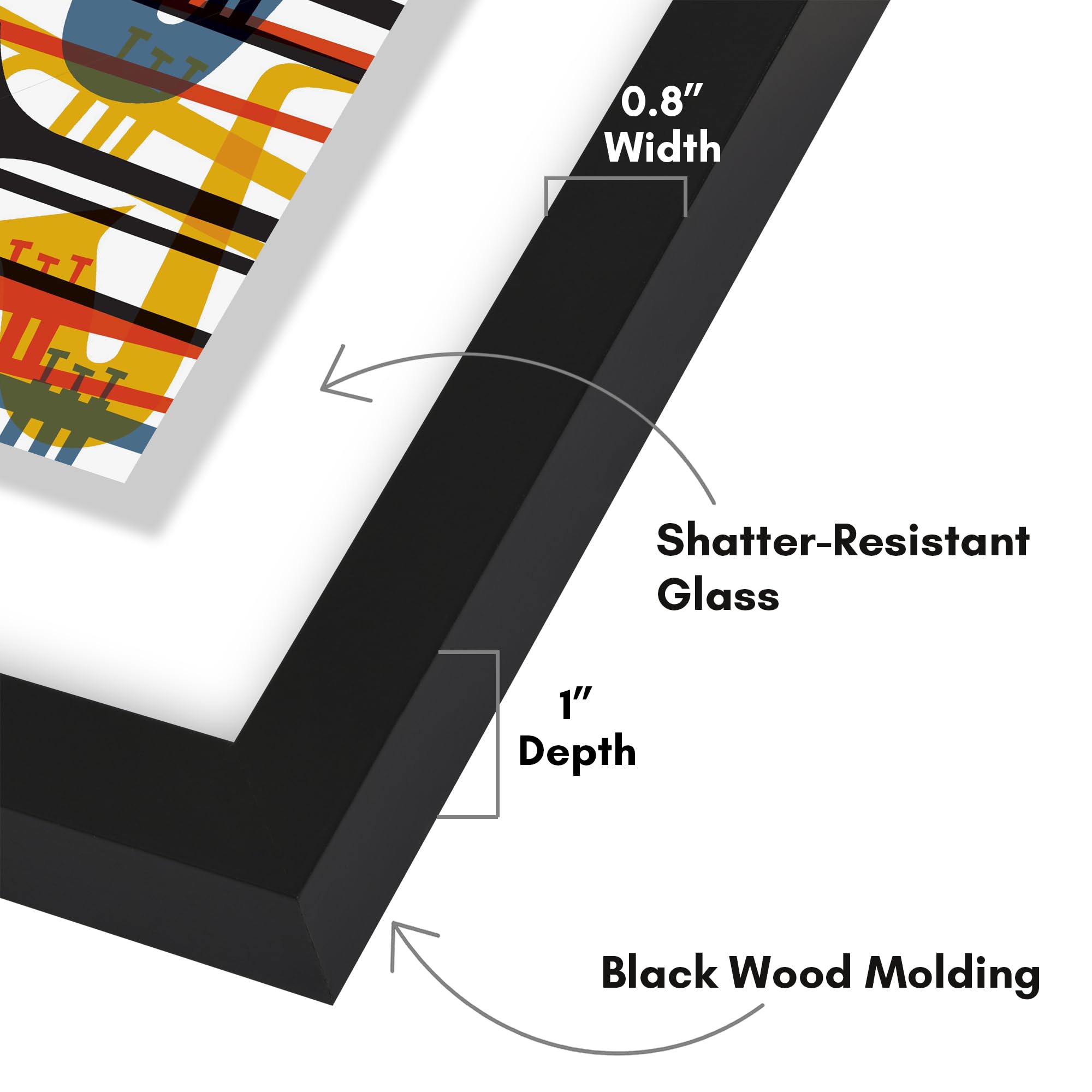 Americanflat shatter-resistant glass front protects your album cover while maintaining clarity.
