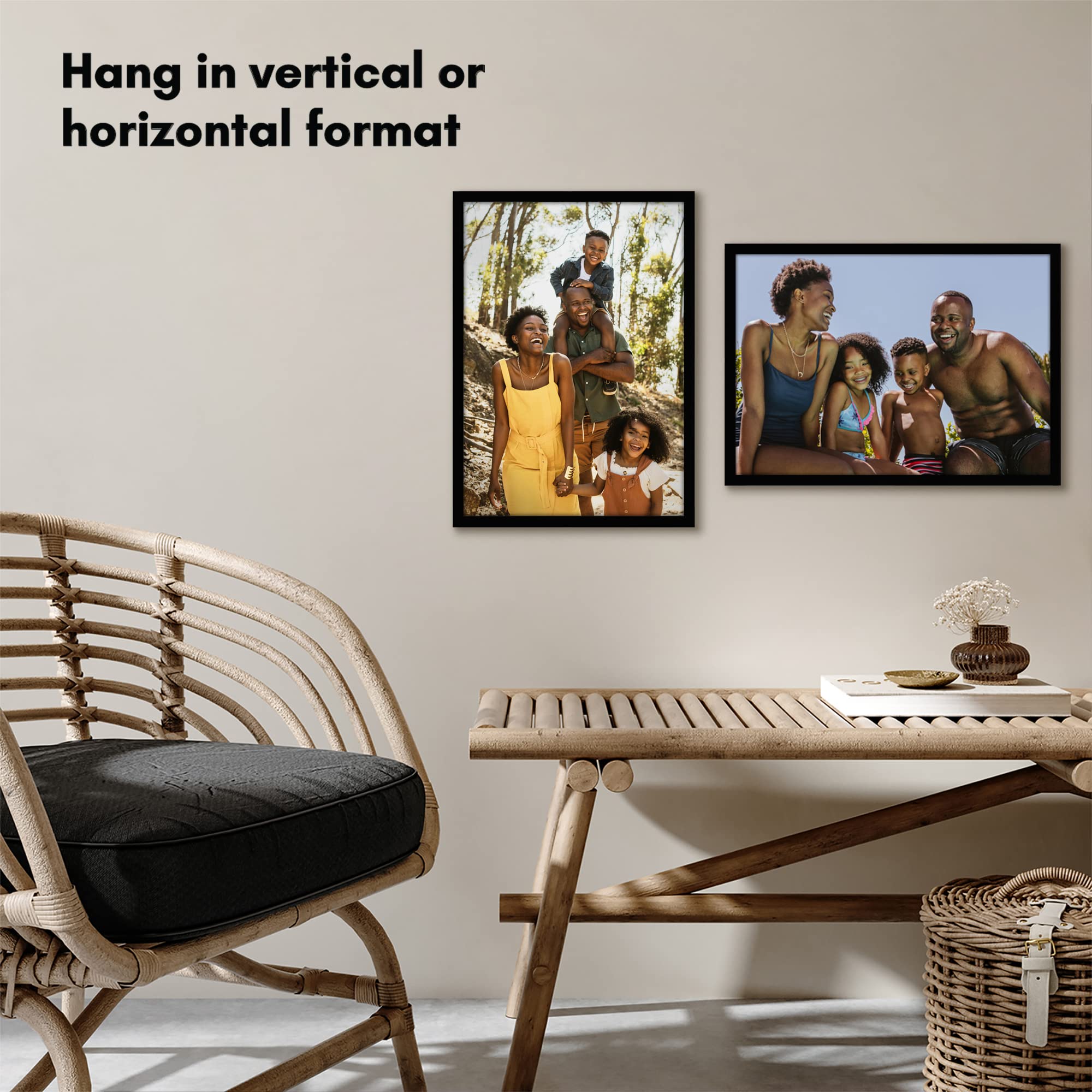 Americanflat gallery-style 14x20 frame enhancing wall display in any room.