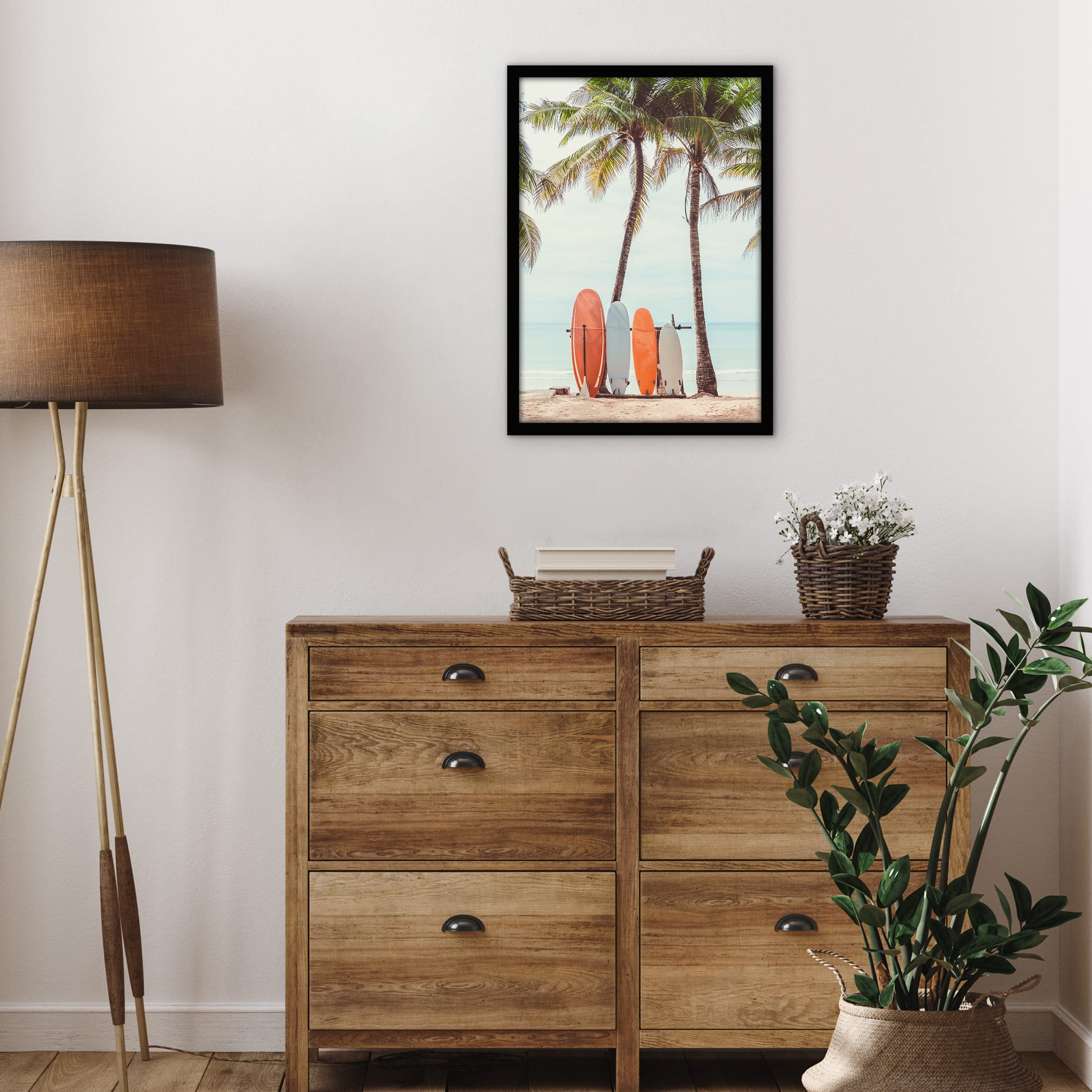 Americanflat frame shown mounted vertically and horizontally with included hardware.
