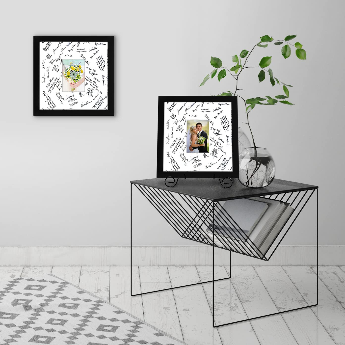 Sleek black finish on Americanflat frame pairs with any decor