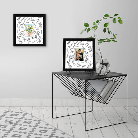 Sleek black finish on Americanflat frame pairs with any decor