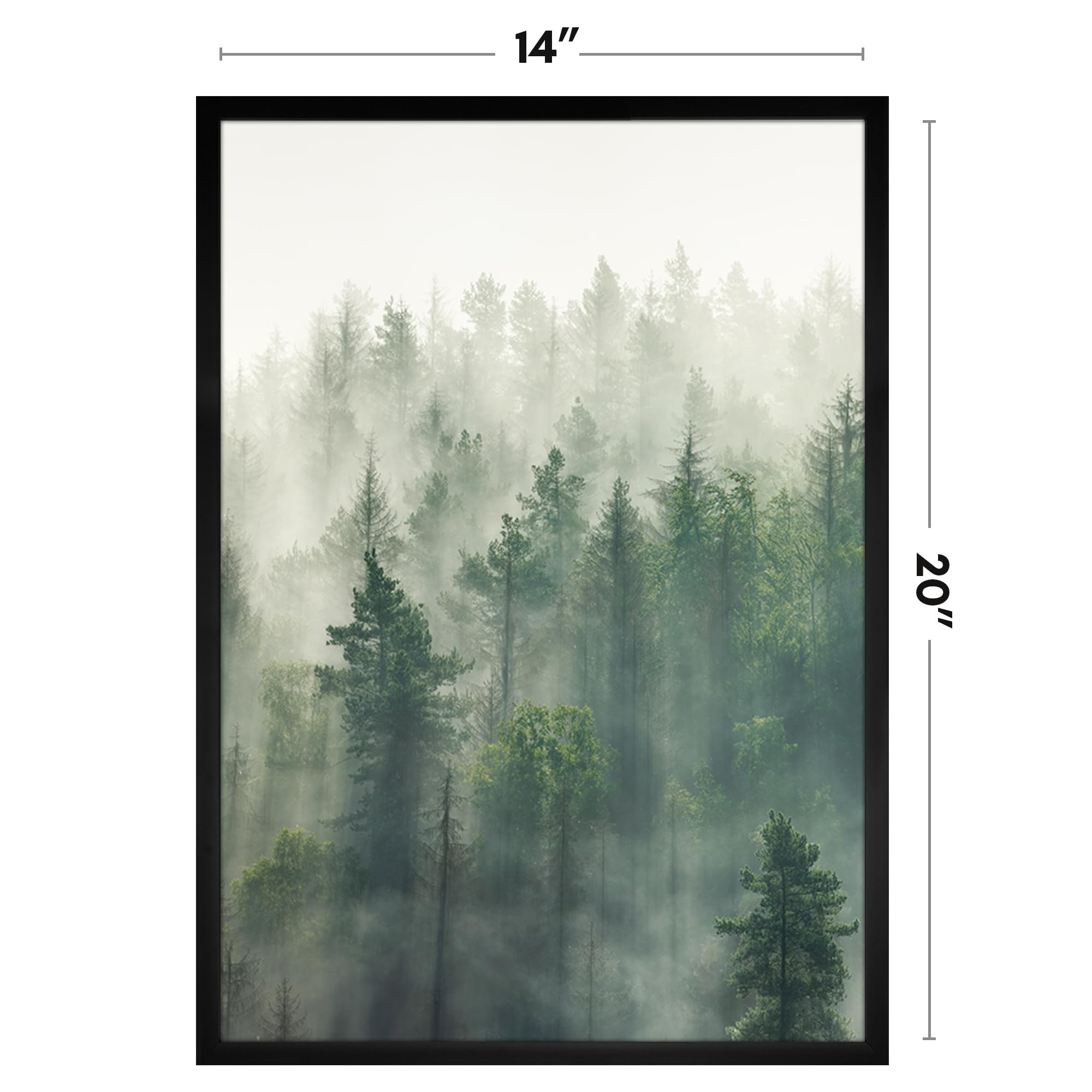 Americanflat slim-black molding frame adds a modern, unobtrusive look to walls.