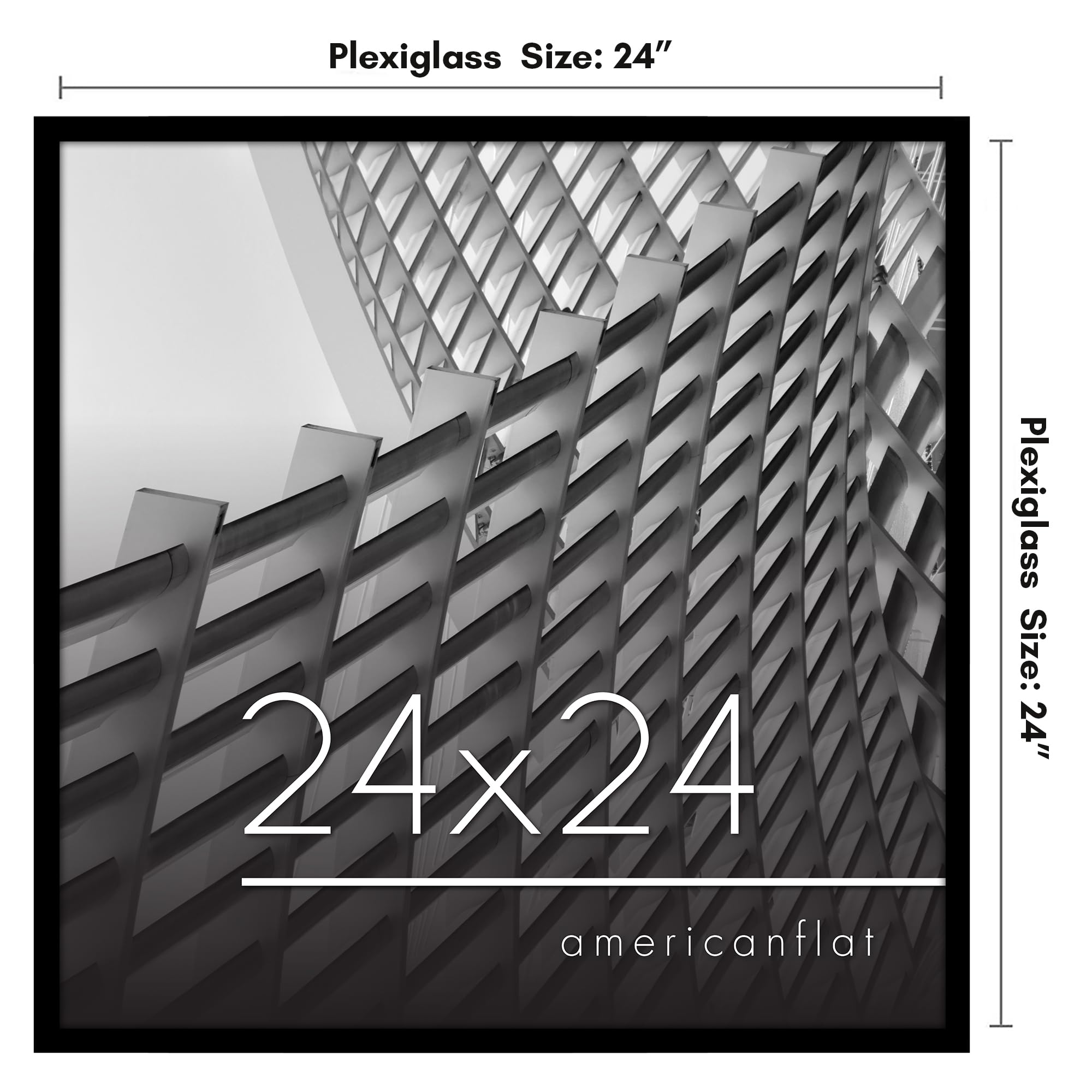 Americanflat slim-border black frame for a modern minimalist look