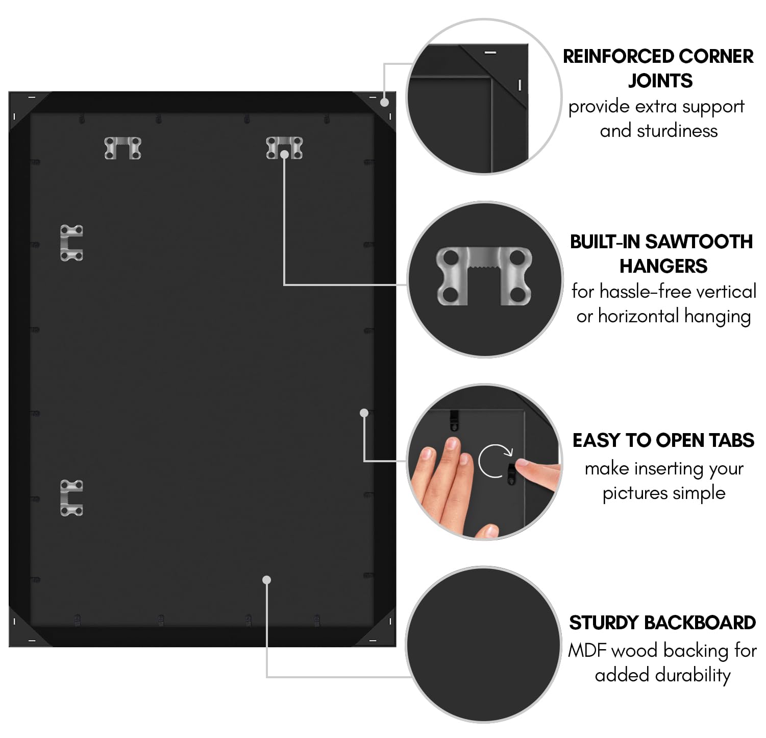 Americanflat turn buttons allow quick, easy photo swaps