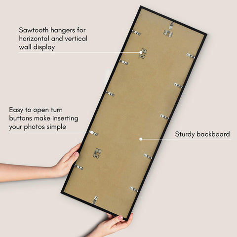 Americanflat frame with turn points for easy photo swaps