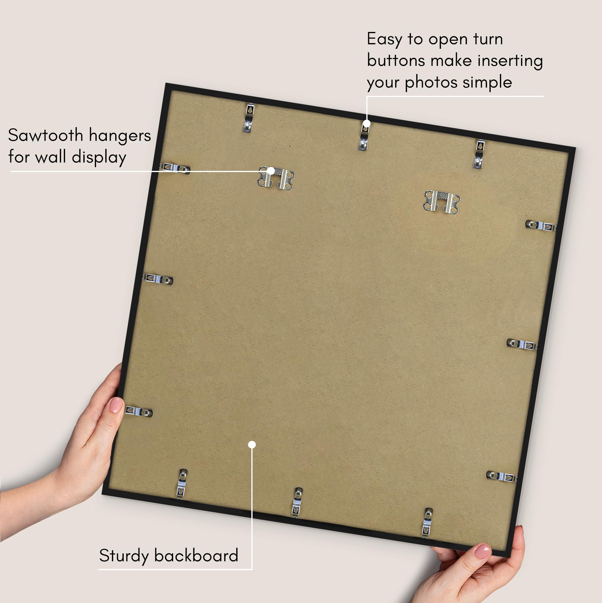 Americanflat turn points allow easy photo swaps without tools