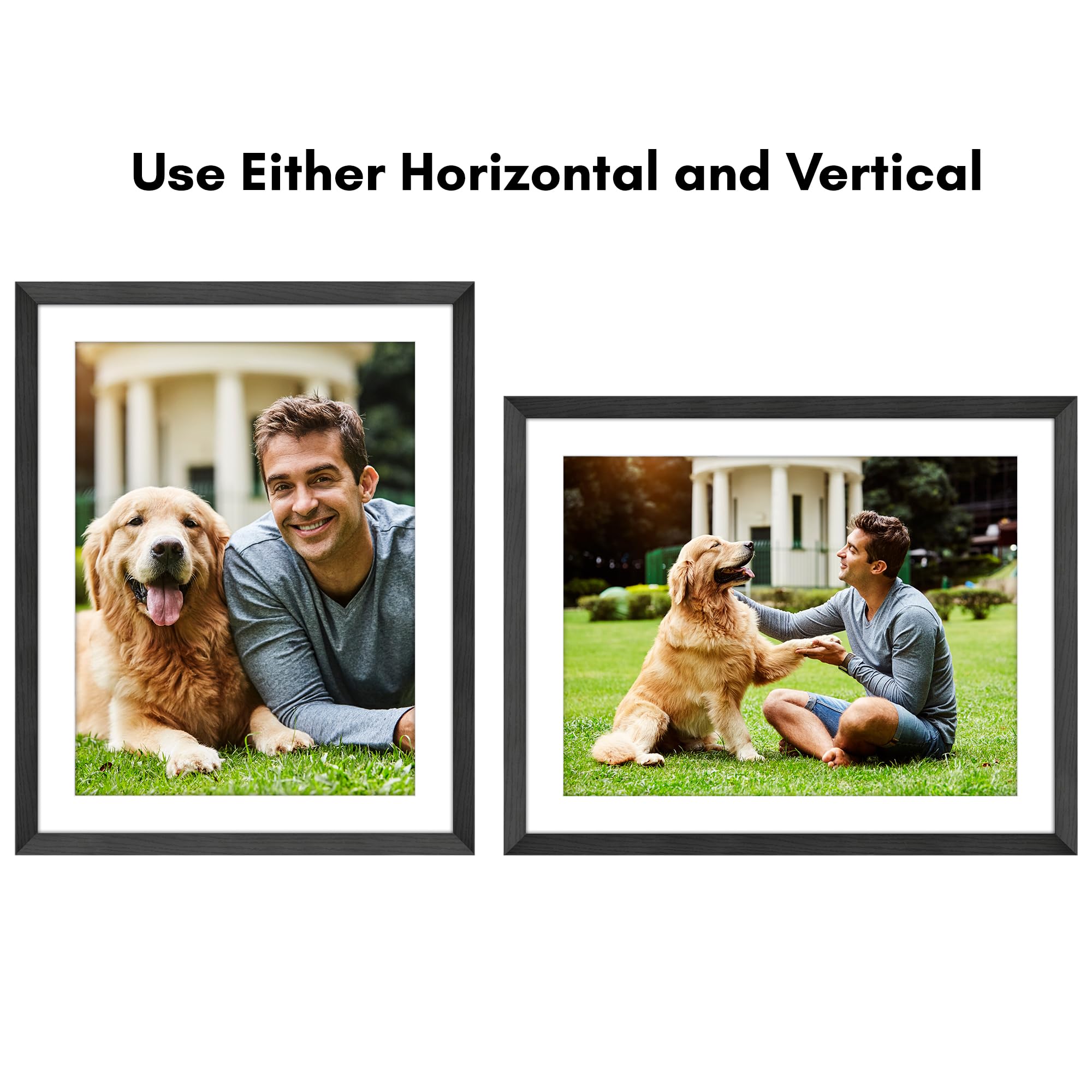 Americanflat frame features easy turn buttons for quick photo swaps.