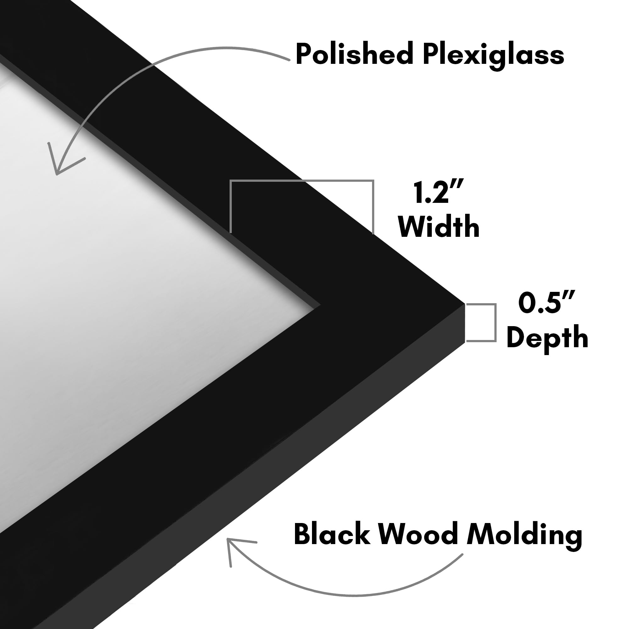 Americanflat frame with vertical or horizontal hanging hardware for flexible wall layouts.
