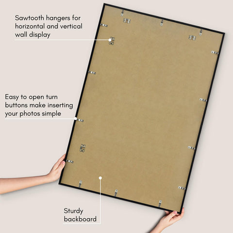 Americanflat frame supporting vertical or horizontal hanging options
