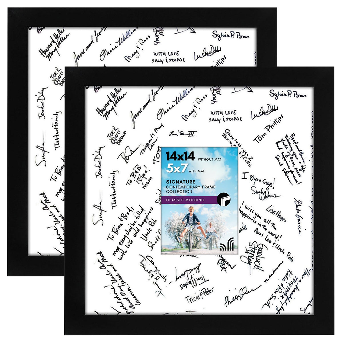 Americanflat wedding signature frame set on wall displaying memories with timeless style