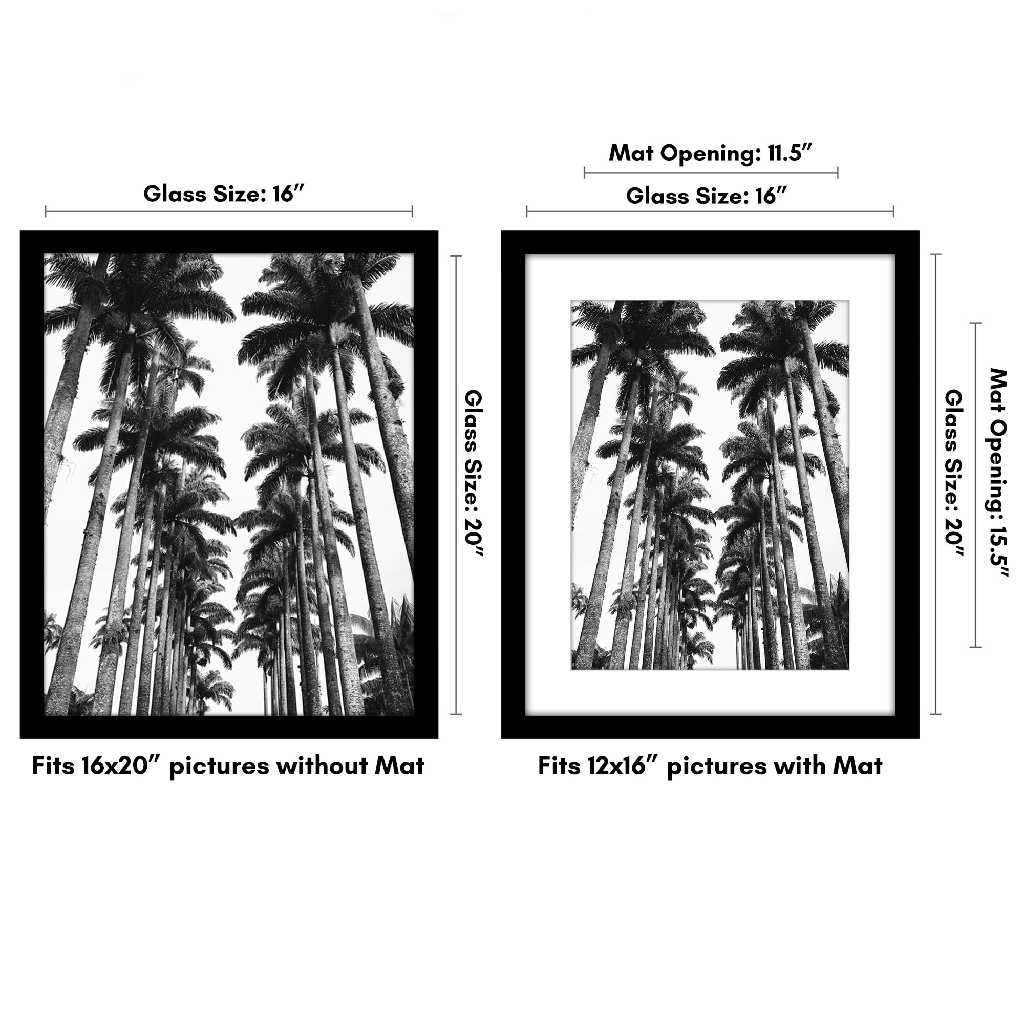 Americanflat wide molding black frame enhances wall gallery appeal