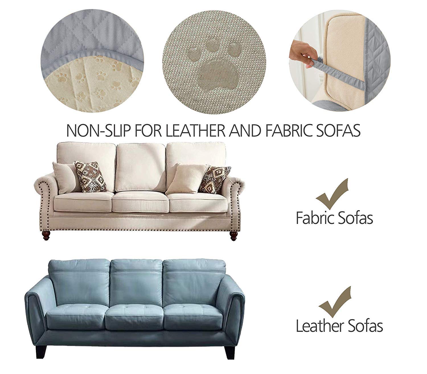 Ameritex anti-slip silicone paw design helps keep the cover secure