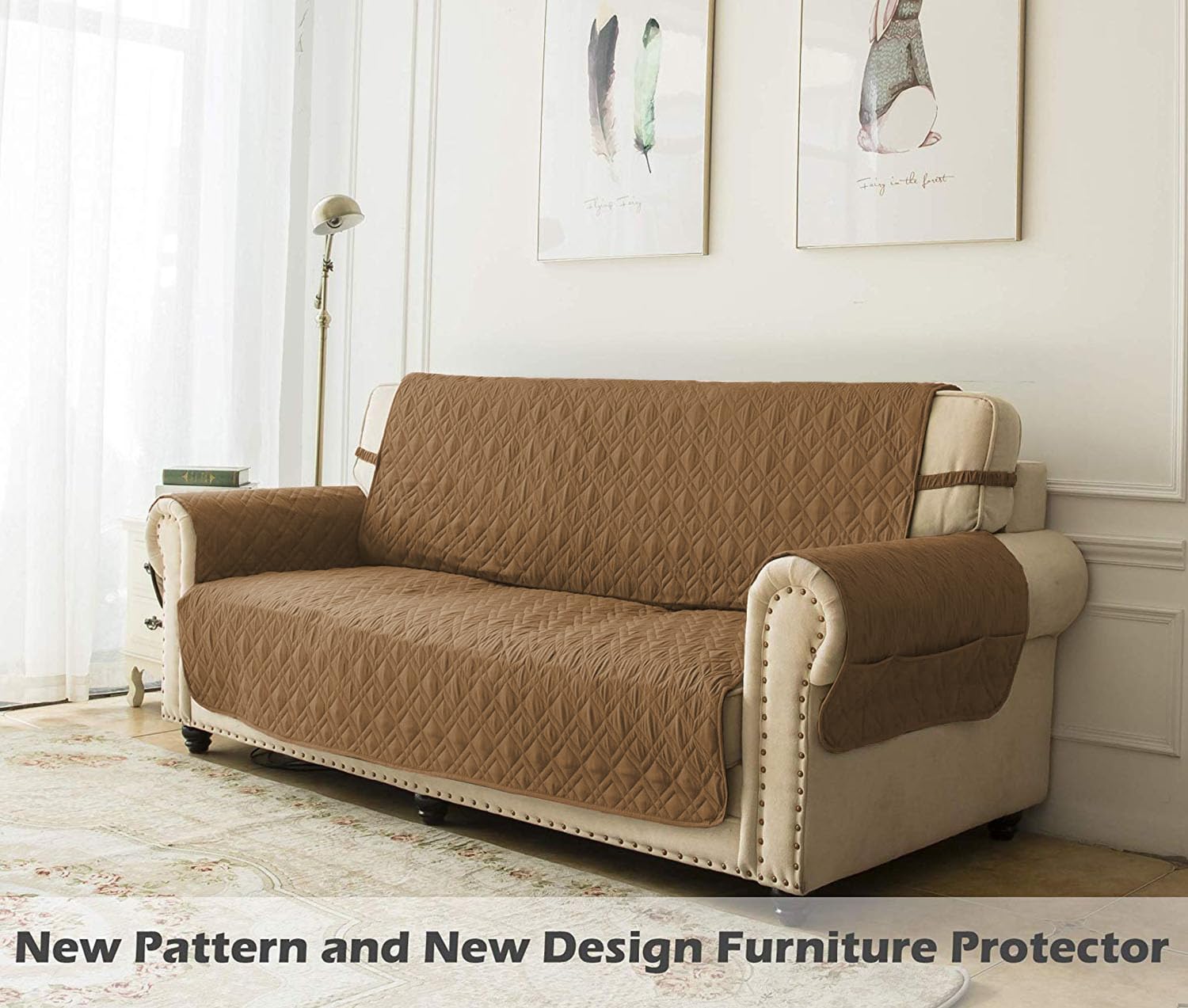 Measuring guide shows best fit for different furniture sizes