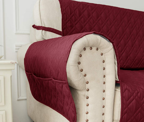 Ameritex pet-friendly recliner cover with pockets for remotes.