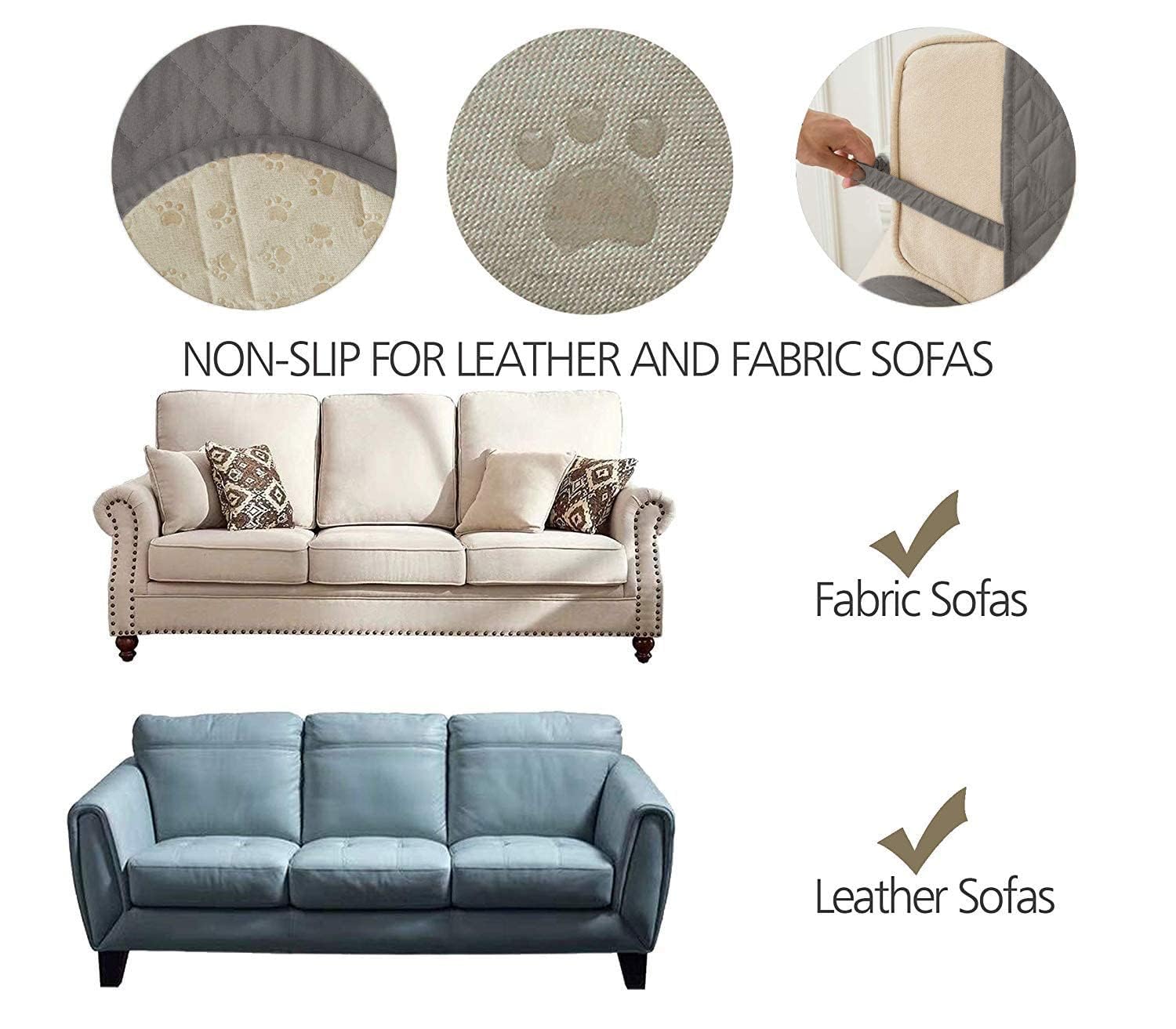Ameritex dark grey recliner cover blends with living room decor