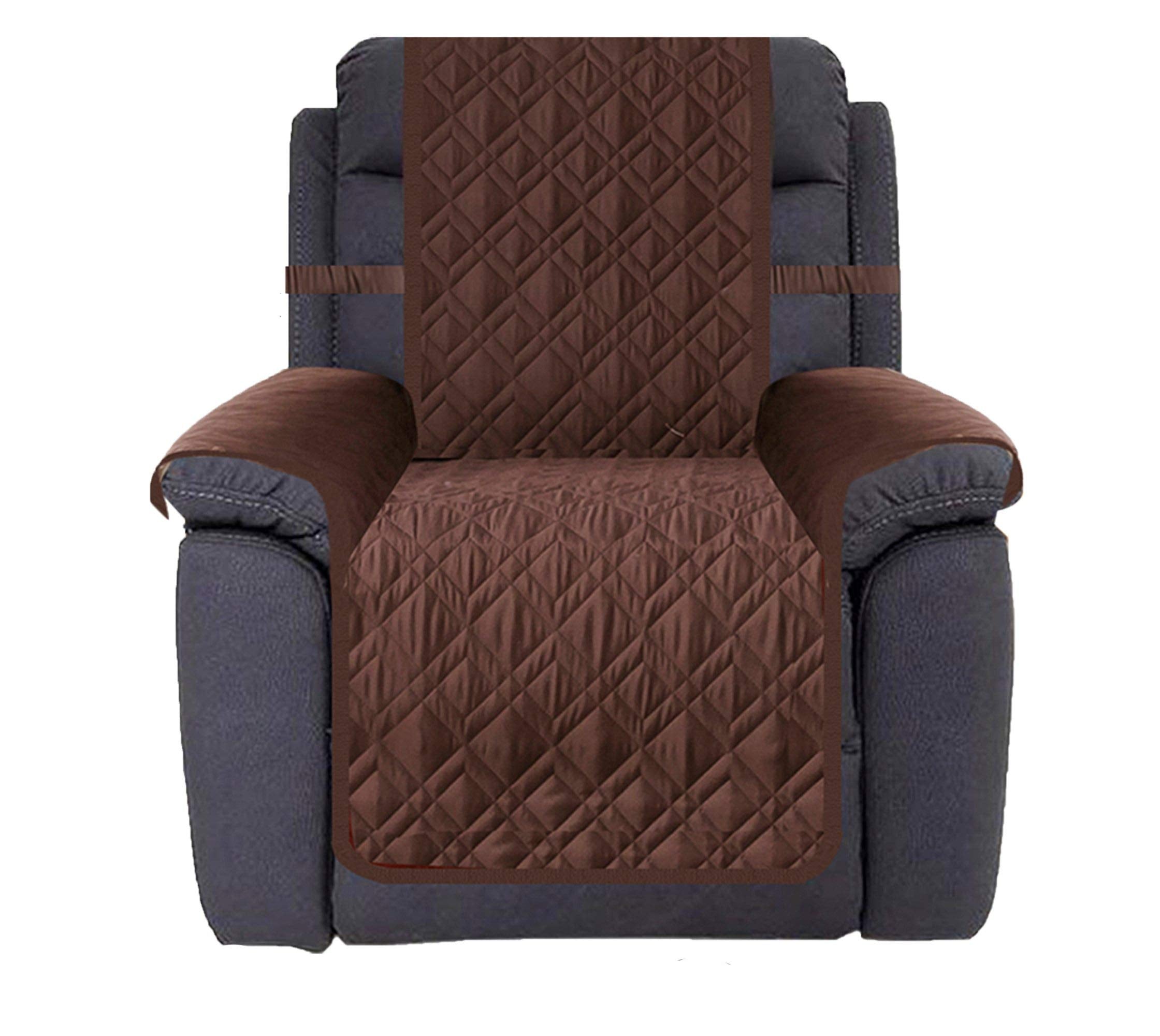 Ameritex stay-in-place waterproof recliner cover on a chair, anti-slip grip in action.