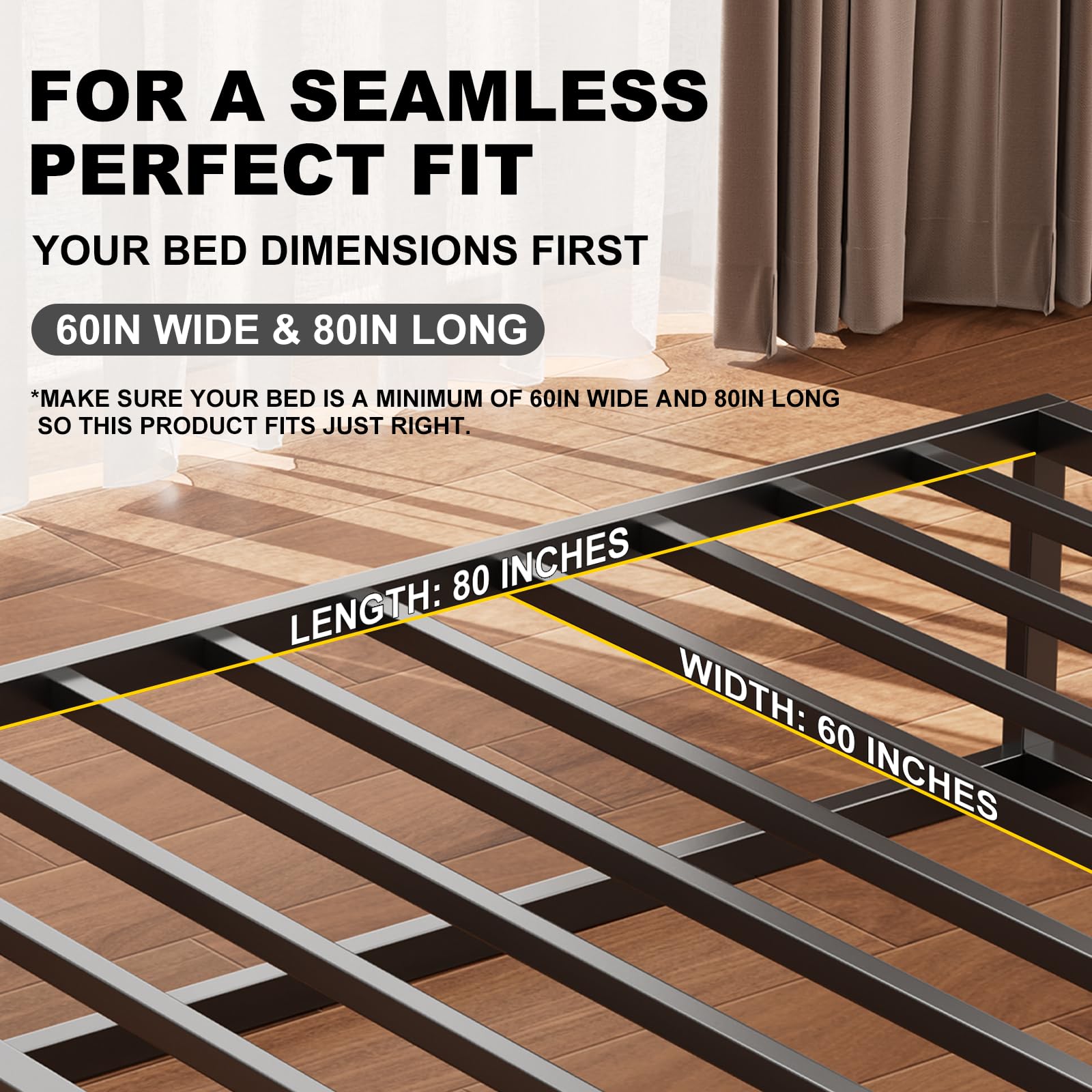 Ameruse Queen Bunkie Board 10mm moisture-resistant cover for durable use in humid spaces.