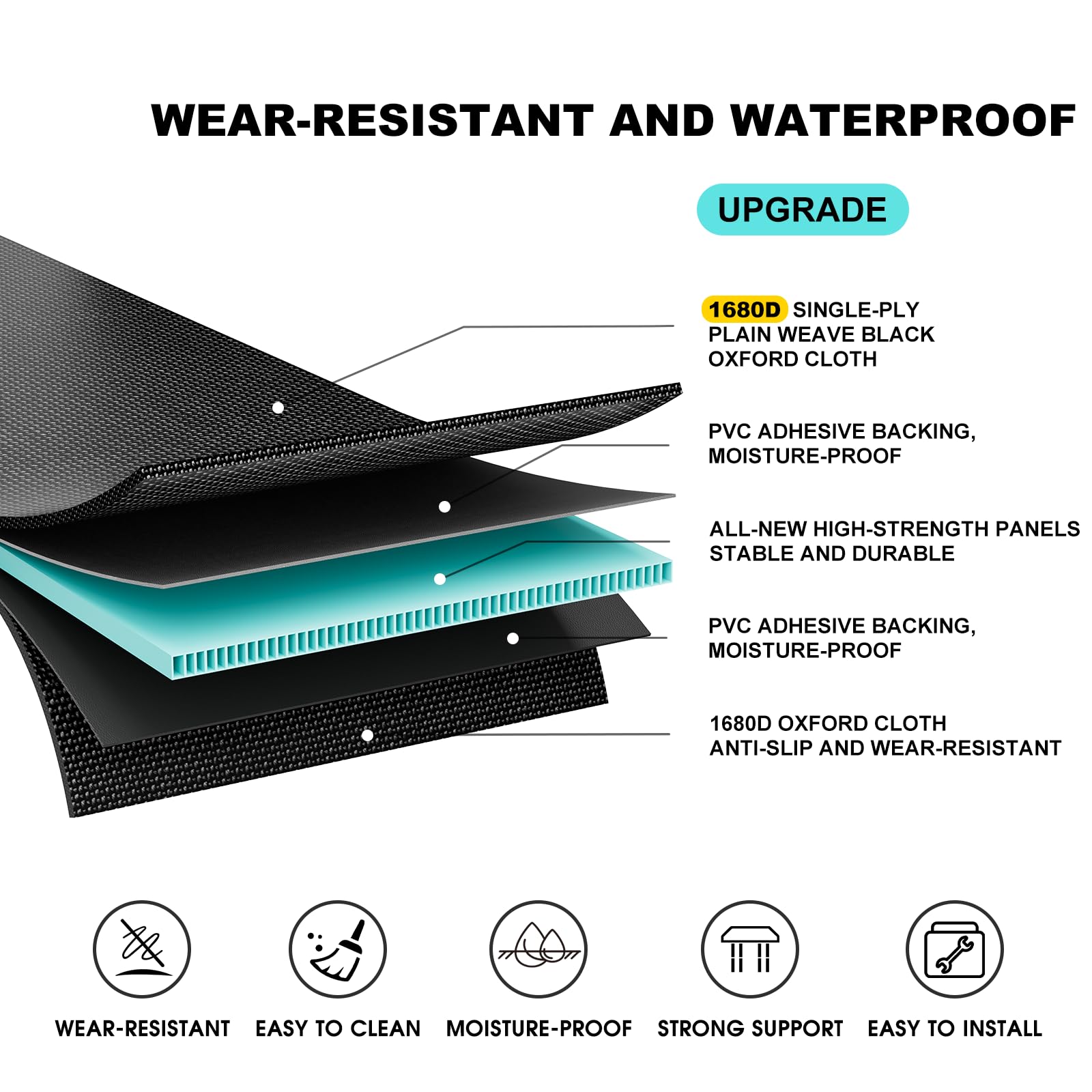 Ameruse Queen Bunkie Board 10mm with noise-damping cover minimizes bed frame friction.