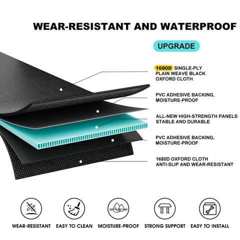 Ameruse Queen Bunkie Board 10mm with noise-damping cover minimizes bed frame friction.