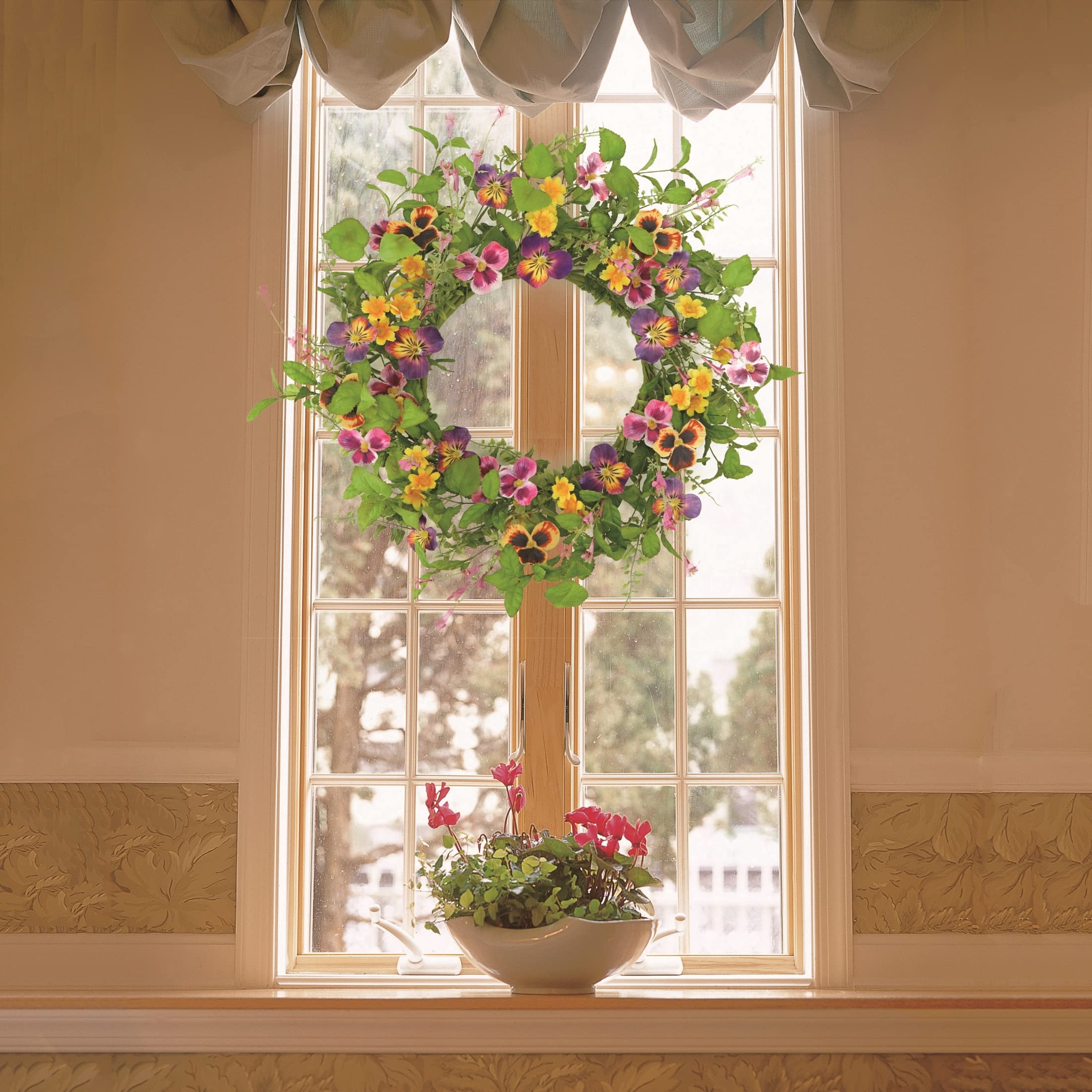 AMF0RESJ wreath with fern branches for lush greenery accents