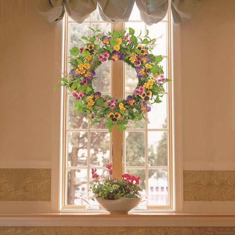 AMF0RESJ wreath with fern branches for lush greenery accents