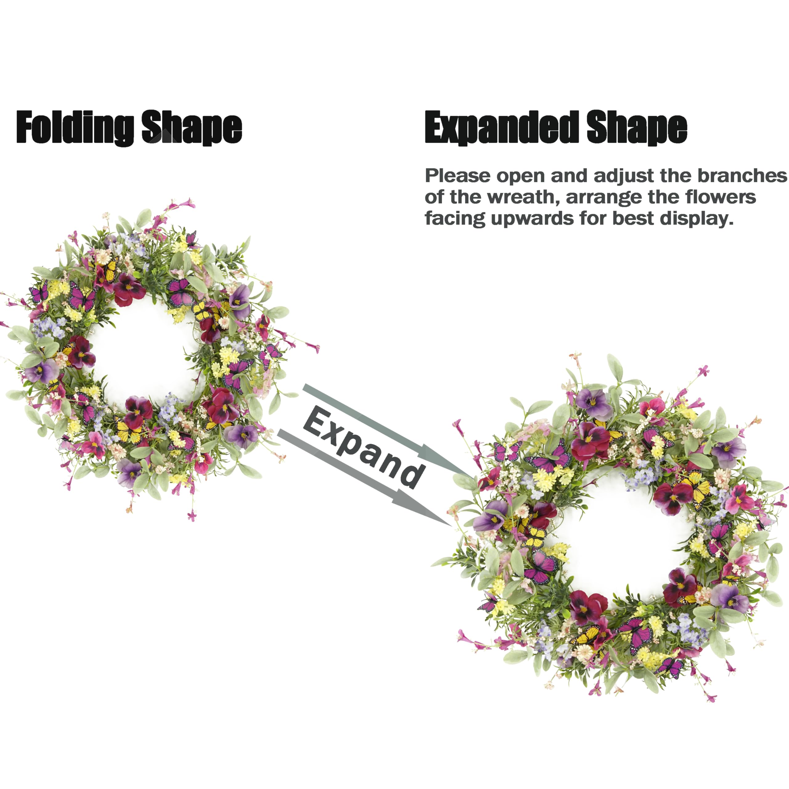 AMF0RESJ handcraft wreath emphasizes unique seasonal character.