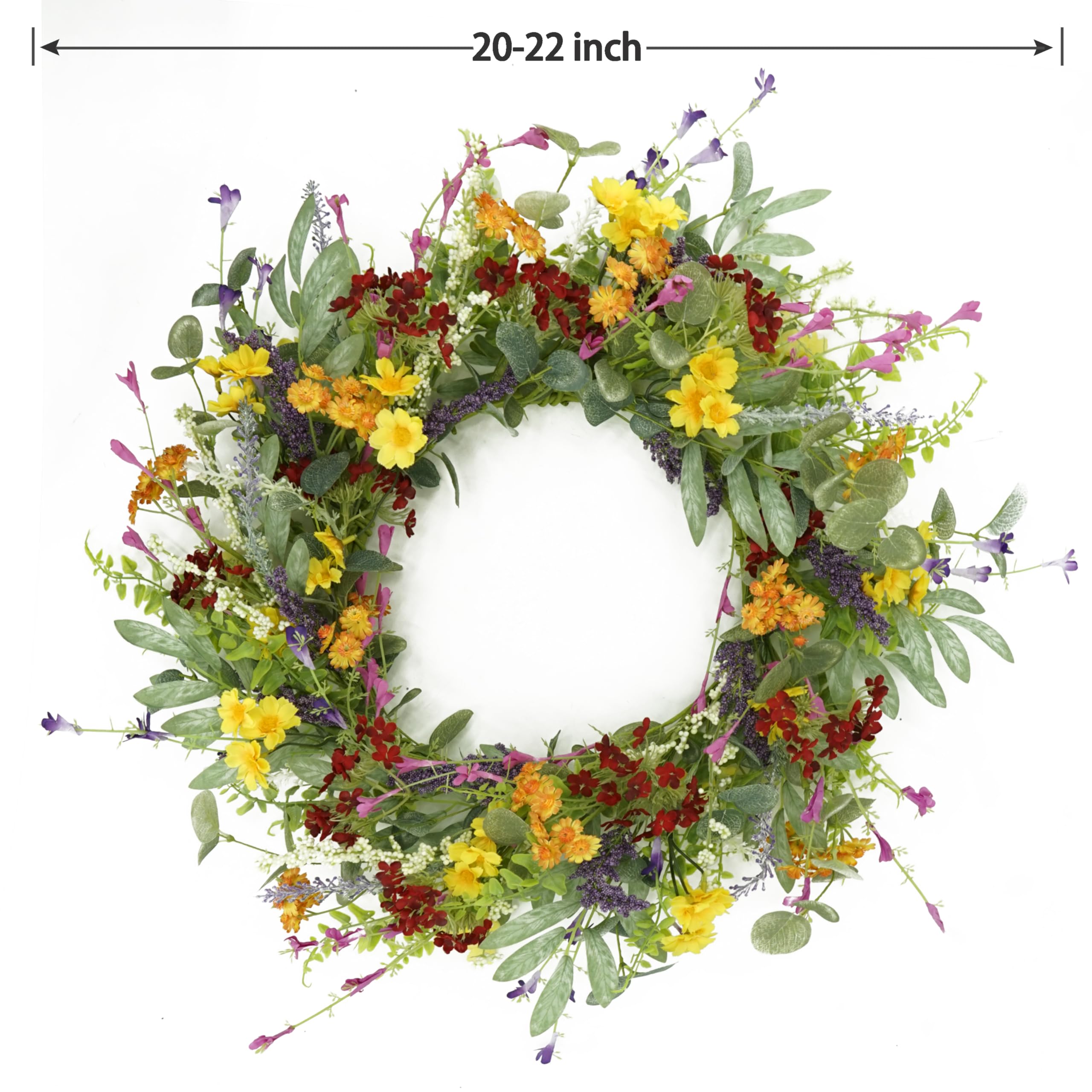 AMF0RESJ daisy wreath suitable for both indoor and outdoor display.