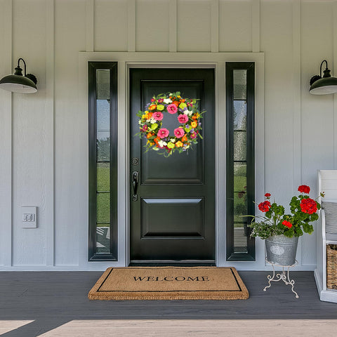 AMF0RESJ indoor outdoor wreath offers low maintenance and lasting charm.