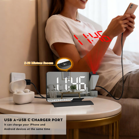 Amgico dual alarm with three scheduling modes for weekday and weekend routines