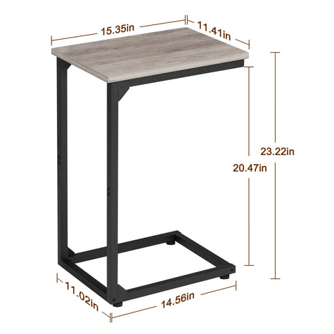 AMHANCIBLE end table with adjustable feet for level floors