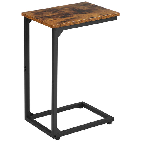 AMHANCIBLE C-shaped end table slides under your couch for easy access.