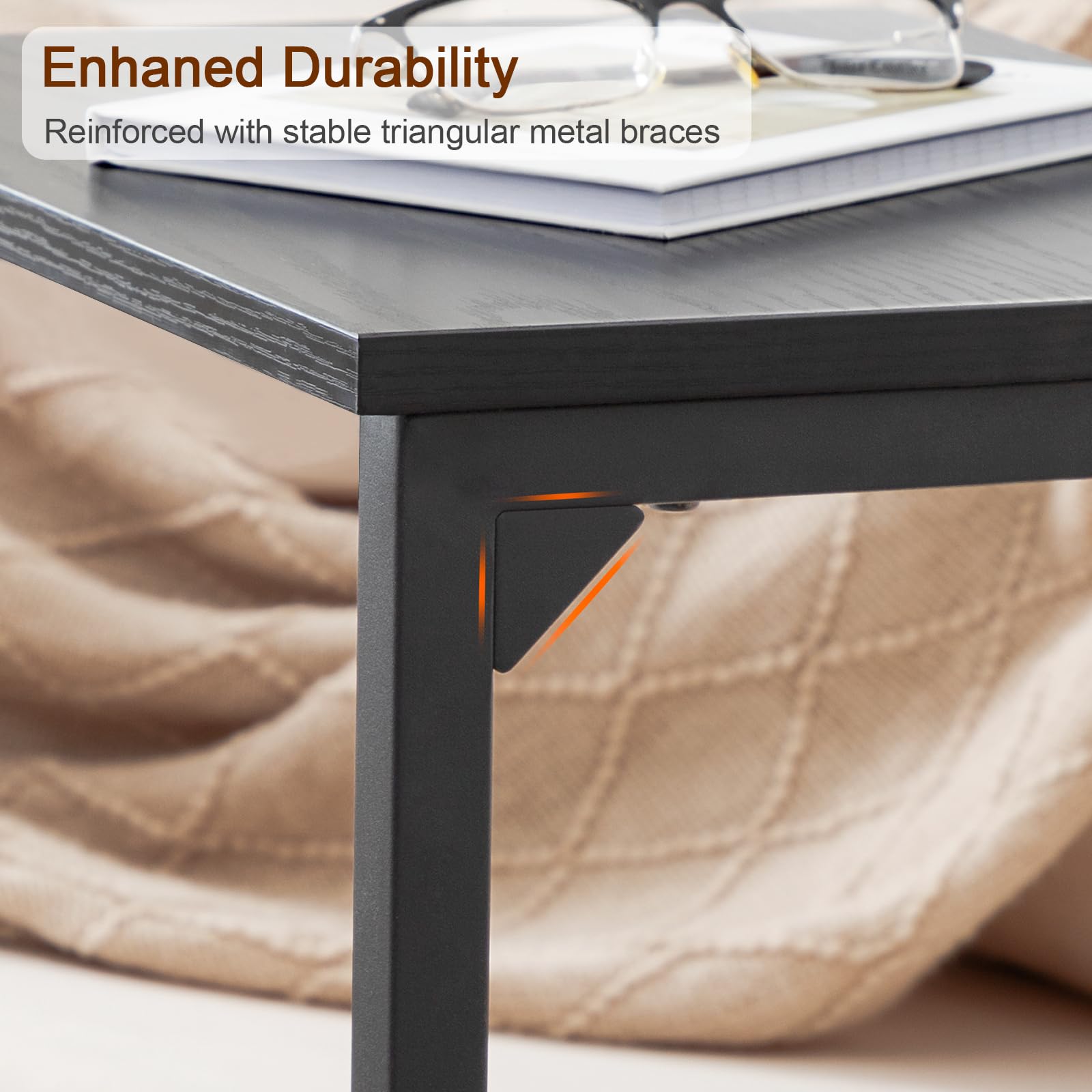 AMHANCIBLE end tables work as TV trays or snack surfaces.