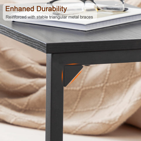 AMHANCIBLE end tables work as TV trays or snack surfaces.