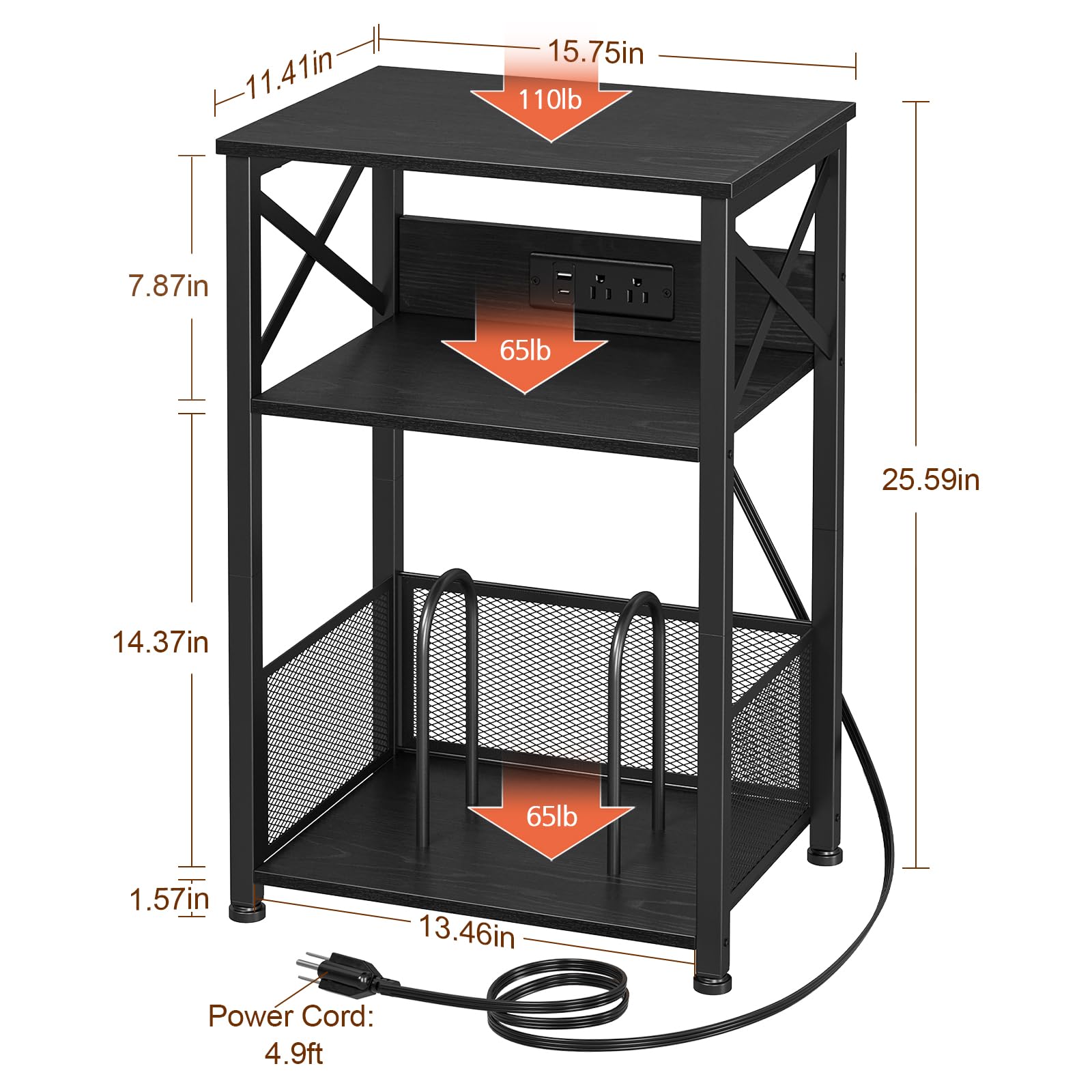 AMHANCIBLE compact industrial design steel and wood frame for small spaces.