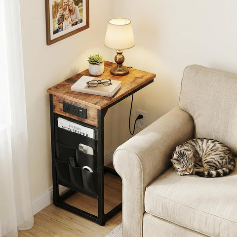 AMHANCIBLE daily-use living room table supports meals, laptops, and beverages within reach.