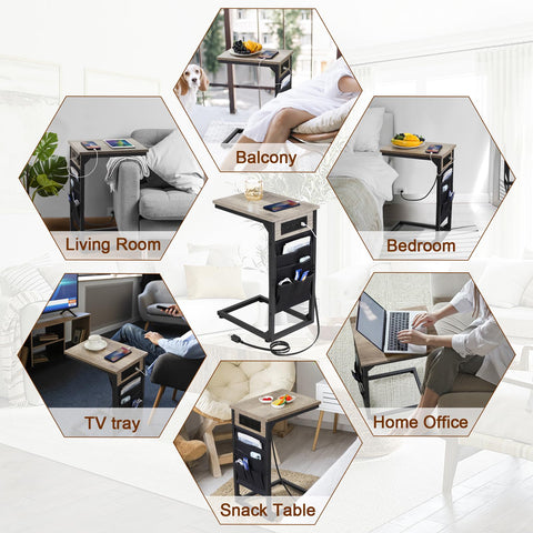 AMHANCIBLE grey finish complements modern and retro decor