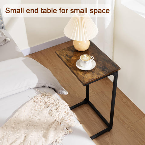 AMHANCIBLE End Table with powder coated metal frame delivers lasting stability