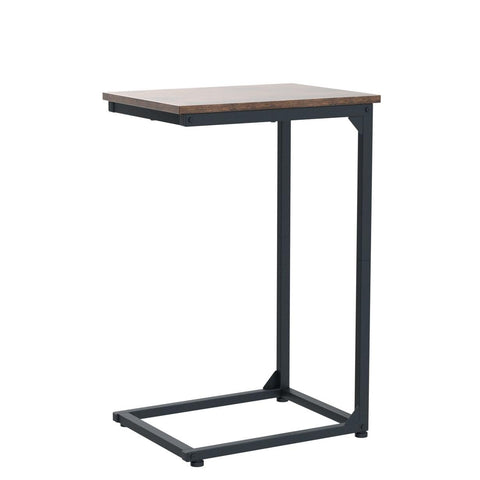 AMHANCIBLE rustic brown wood top with black steel frame detail