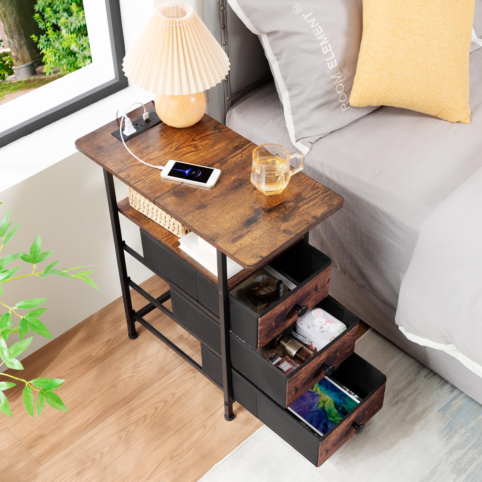 AMHANCIBLE multi-purpose table supports sofa, bed, or desk tasks