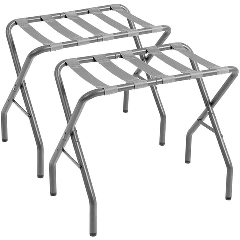 AMHANCIBLE luggage rack folded for compact storage in a closet or under the bed
