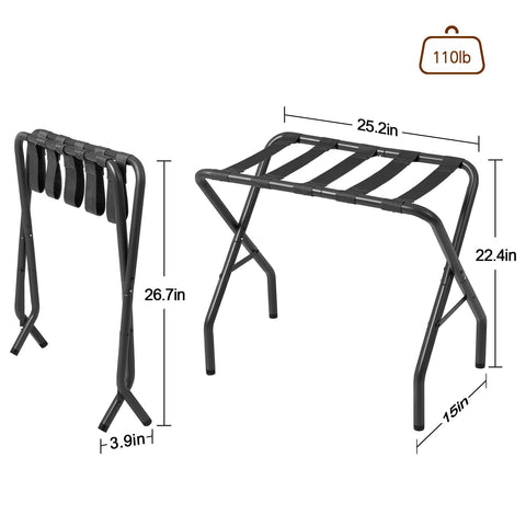 AMHANCIBLE luggage rack adjustable feet protect floor surfaces