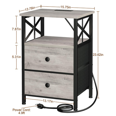 AMHANCIBLE night stand 2 compact size fits small spaces neatly