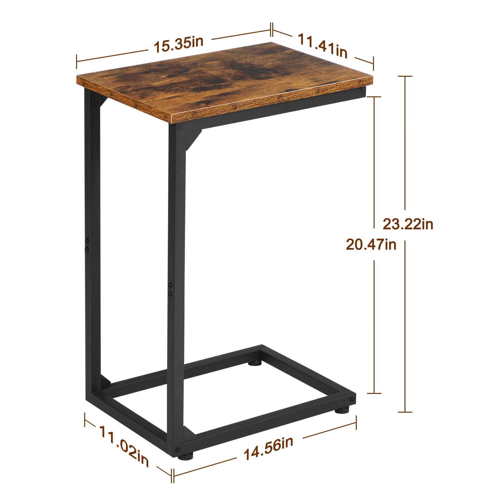 AMHANCIBLE small-space end table fits beside sofas without crowding rooms.