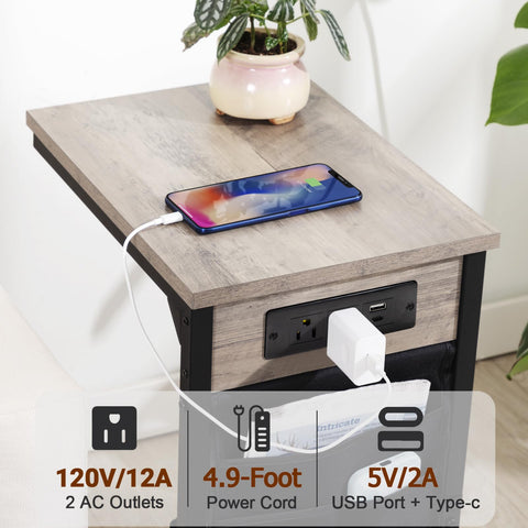 AMHANCIBLE two-piece set with storage pockets for remotes and magazines
