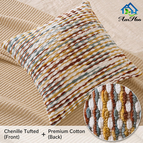 AmHoo pillow cover with invisible zipper for easy on/off