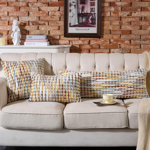 AmHoo boho chenille pillow cover shows tufted detail on textured fabric